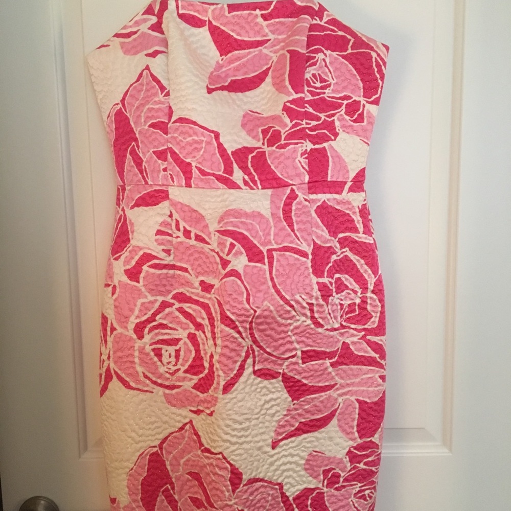 Lilly Pulitzer Strapless Rose Cocktail dress